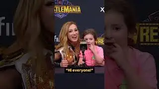 Becky Lynch And Roux At WrestleMania Press Conference #wwe #wwewrestler #wwesuperstar
