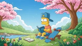 🌸 Spring Study Time with Bart 📖 Chill Lofi Beats to Focus & Relax ☕Soft Lofi Music for Calm Days
