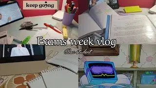 Study with me !!! Exams week vlog 💀✨️ Study/ So much papers/ طالبة باكالوريا