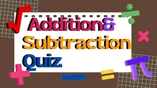 Double Digit Addition and Subtraction Math Fluency Quiz