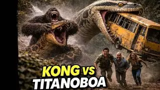 KONG VS TITANOBOA 😱 Giant Snake Eats Bus | Biggest Monster Fight Ever  