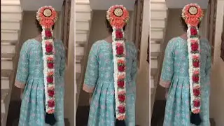 You too can sew flower 🌹jadai at home/ Making & fixing Jadai @SanaTamil