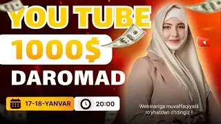 Youtubeda 1000$ daromad | 1-kun