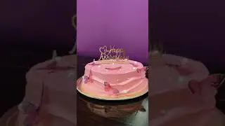 Pink fruit cake #cake #pink #pinkcake #fruitcake #pinkfruitcake