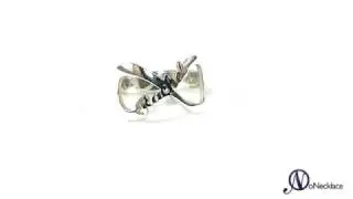 Infinity Name Ring in Sterling Silver - oNecklace