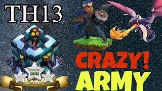 TH13 Crazy Army 🔥 RC Charge + MASS Dragons | 3 Star Attack Strategy | Clash of Clans