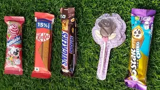 ASMR Most Popular Candys / some lots of colorful rainbow lollipop candy / unpacking chocolate eat