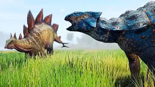 Herd of Stegosaurus and Ankylosaurus + Migration to the Lake | The Isle Realism | (PT/BR)