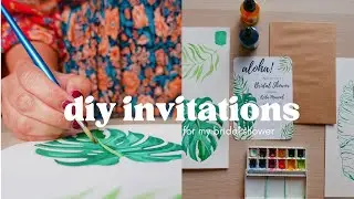 DIY Bridal Shower Invitations // How I Painted & Designed My Own