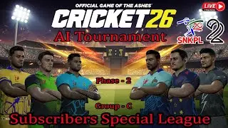 SNKPL Season 22 Phase 2 Group C Round 6 | Subscribers Special Cricket League #cricket26