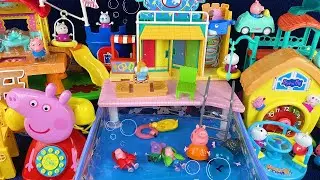 9 Minutes Satisfying with Unboxing Peppa Pig Swimming Pool Toys Set Review | ASMR 