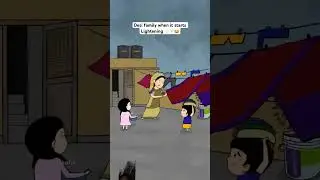 barish me jb bijali kadake tb #funny #cartoon #animation #memes