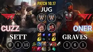 T1 Cuzz Sett vs T1 Oner Graves Jungle - KR Patch 10.17