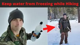 Water freezing while hiking