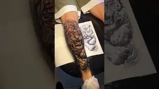 Realistic Tiger Leg Tattoo | TIGER #tattoo #tiger #animals #best #real #best #cool #art#ink#trending