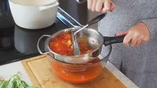 Homemade Tomato Sauce the Easy Way 🍅 | Hungry Artisan Compact Food Mill in Action