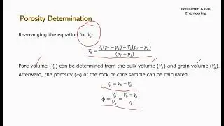 Porosity Determination from Laboratory Measurements