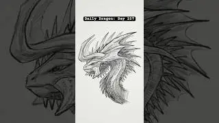 Daily Dragon Sketch: Day 257 - Quick sketch of dragon character.#fantasy #shorts #dragons #dragonart