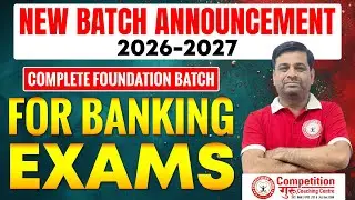 Crack Bank Exams 2026 with New Batch Announcement 🚀 SBI/IBPS PO Pre+Mains & All Bank Exams
