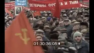 Moscow 1991 - People's rally in support of the USSR (Rare Footage / Part 1)