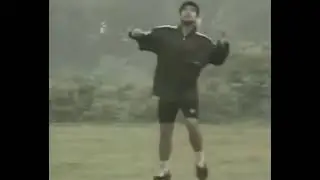 Maradona's first training for Argentina 1993 after 2 years suspension because of coke #maradona
