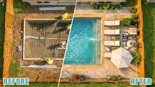 We built this backyard pool from scratch. #homedecor #design #renovation