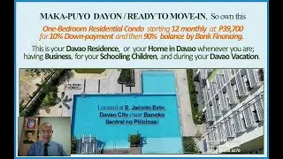 Move In Ready 1-Bedroom Condo in Mesatierra Garden Residences near Banko Sentral ng Pilipinas-Davao