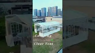 Clear Wedding Party Catering Tent With Decorative Windows