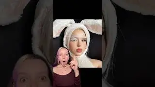 An evil bunny makeup🐰                       #makeuptutorial #halloweenmakeuplook #halloweencostume