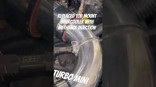#Turbo #Mini #aem #methanol injection, previous set up had a non efficient top mount intercooler