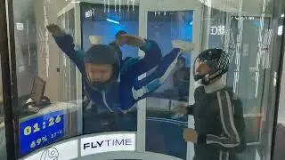 Первый полет в аэротрубе.#flytime