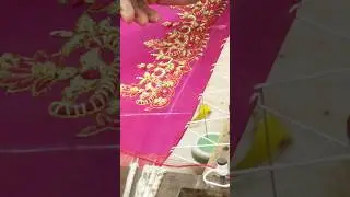 How to beautiful machine and hand embroidery work beautiful design #viral #embroidery #sorts#mgarts