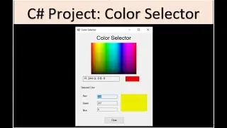 Color Selector C# | Windows forms | C# Tutorial