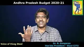 ఆంధ్ర ప్రదేశ్ బడ్జెట్ - AP Budget 2020-21 - Dr. B. Gangarao. Hon'ble President. Steel CITU