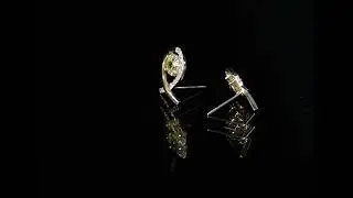 CI0001396 - 4.8 grams Platinum Gemstone and Diamond Stud Earrings