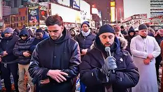 SonnyFaz Prays with Hundreds of Muslims in the Middle of Times Square for Ramadan
