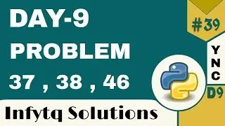 InfyTQ Programming Fundamentals Using Python | Day 9 Practice Problems