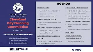 City Planning Commission Meeting for August 1, 2025