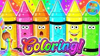 Crayon Coloring for Kids 🎨 | Learn Colors | Kids Coloring & Painting Fun