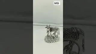KB0453 // Pure Silver Cow and Calf Statue | Shuddh Chandi ki Gaay | Pooja & Gifting Idols