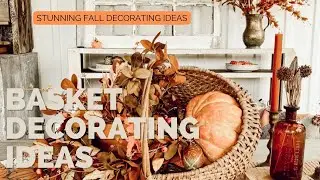 Fall Thrifted Basket Centerpiece Ideas