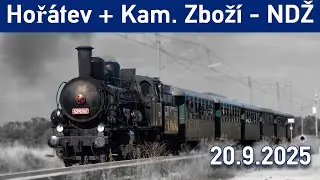 P&Aacute;RA! Vlaky na NDŽ v Hoř&aacute;tev a Kamenn&eacute; Zbož&iacute; 20.9.2025 | TrajnCZ