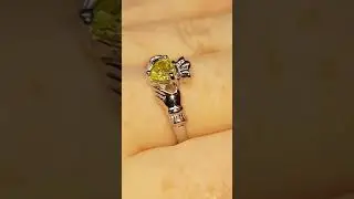 August Claddagh Birthstone Ring