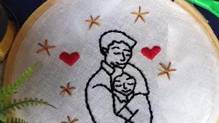 DIY Couple Hug Embroidery Tutorial
