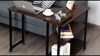 Tangkula 360&deg; Free Rotating Sofa Side Table, Mobile End Table Review, Very high quality wood and hea
