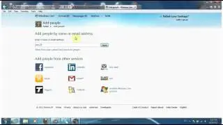 How to add a contact in hotmail