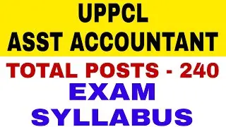 UPPCL ASSISTANT ACCOUNTANT EXAM SYLLABUS