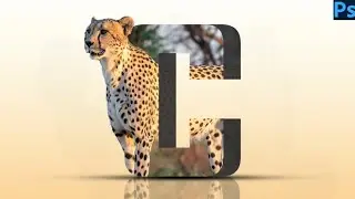 Cheetah &times; C Letter Manipulation in Photoshop | Creative Typography Editing Tutorial