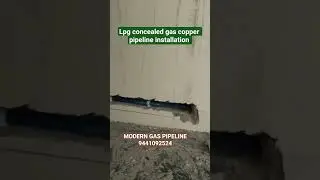 concealed gas copper pipeline installation services in kitchen to utility area #gas