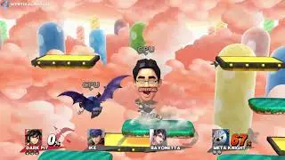 Super Smash Bros - Free for all - Stock Battle (Dark Pit) (Wii U)